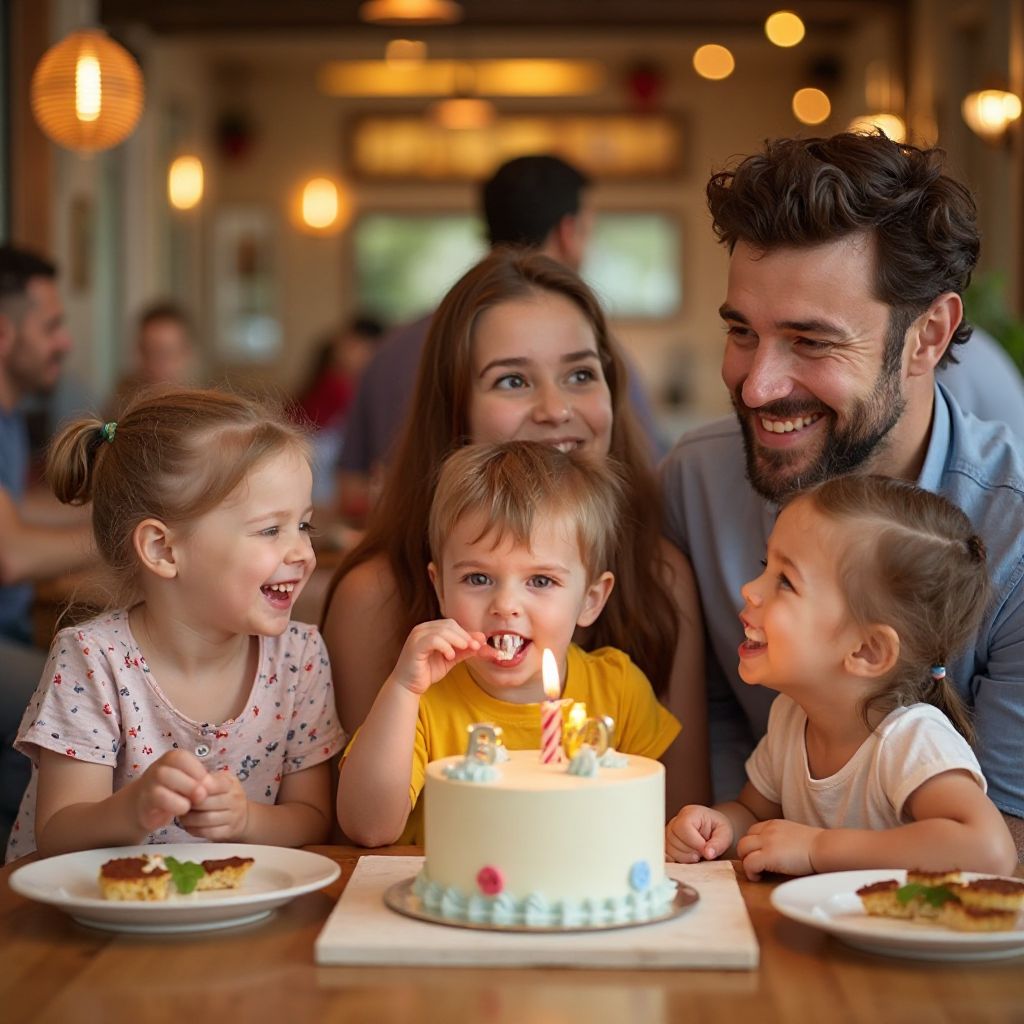 Birthday celebration at Kids & Family Dine